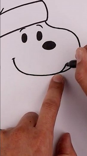 How to draw Christmas Snoopy | Step by Step #shorts