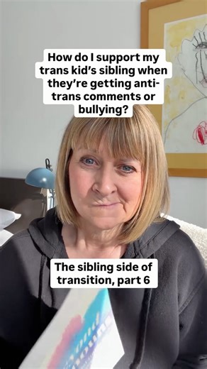 Ingrid | Parent Coach | Confident & Connected on Instagram: "The sibling side of transition, part 6 As a parent of a trans kid, do your worries stretch to your other children too? Do you wonder how having a trans sibling will affect them at school, in their friend group, or in your faith community? Your love and support matter. A grounded sense of your family’s values, your acceptance of their sibling, and a safe place for them to talk without pressure or judgment can make all the difference. An