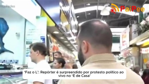 ‘Faz o L’: Repórter é surpreendido por protesto político ao vivo no ‘É de Casa’