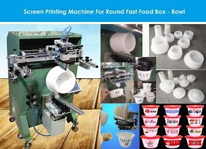 [Hot Item] Semi Automatic Screen Printing Machine for Disposable Fast Food Box Snack Box - Round Bowl