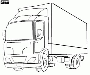Small truck coloring page printable game