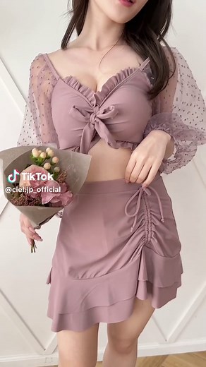 可愛くて体型カバーもできちゃう最強の水着見つけた🥹💕💕 #おすすめ水着 #水着 #夏コーデ #おすすめ #fypシ