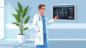 心脏科医生阅读心脏监护仪矢量图插图 库存影片视频（100% 免版税）3878127355 | Shutterstock