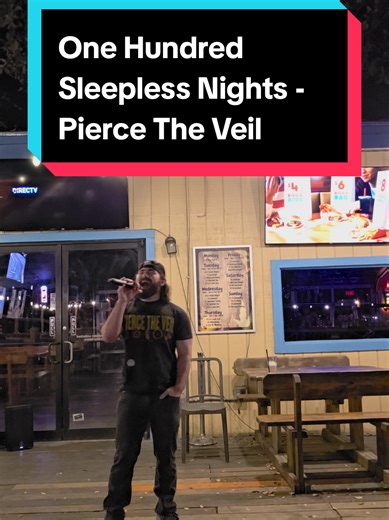 I had enough liquid courage to move around a little more than usual🤘 #karaoke #singing #onehundredsleeplessnights #piercetheveil #emo