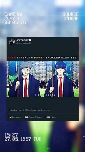 Mash Strength Power Shocked Exam test || Mashle Magic And Muscles #anime #mash