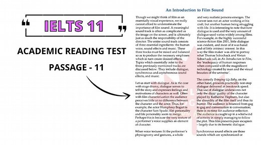 An Introduction to Film Sound: Reading Answers & PDF – IELTS Progress