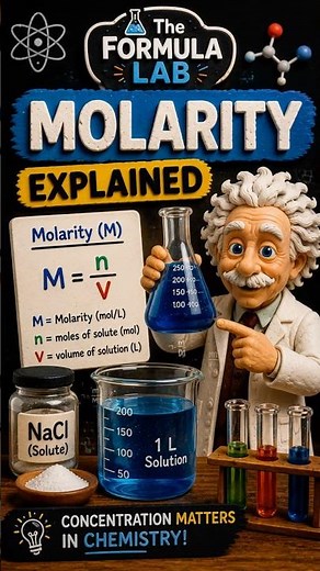 MOLARITY FORMULA EXPLAINED ✅| THE FORMULA LAB | #molarity