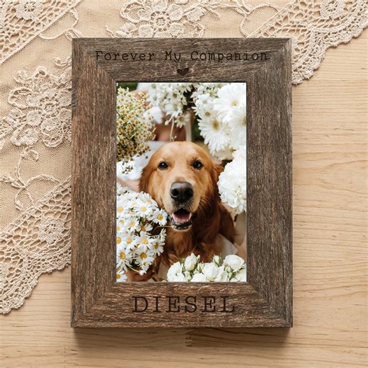 Personalized Dog Memorial Frame Custom Pet Sympathy Gift Forever My Companion Wood Picture Frame - Etsy