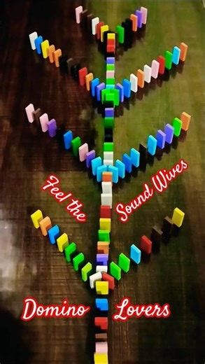 Feel the Domino Falling Sound Wives in Leaf Shape 🍂🍀🍀 #shorts #domino #soundeffects