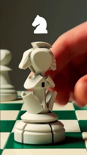 3D printable transforming chess pawns #chess #3dprinting #engineering #art