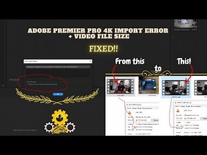 How to fix Adobe premier pro error "The file has unsupported compression type" and reduce video size