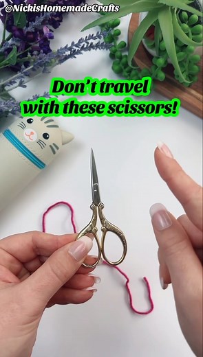 You can 🌸Crochet on Vacation🌸 with these TSA approved scissors: https://amzn.to/4j7OsGT Clicking this link gives us some pennies to help keep the yarn flowing! | Crochet Patterns & Tutorials by Nicki's Homemade Crafts