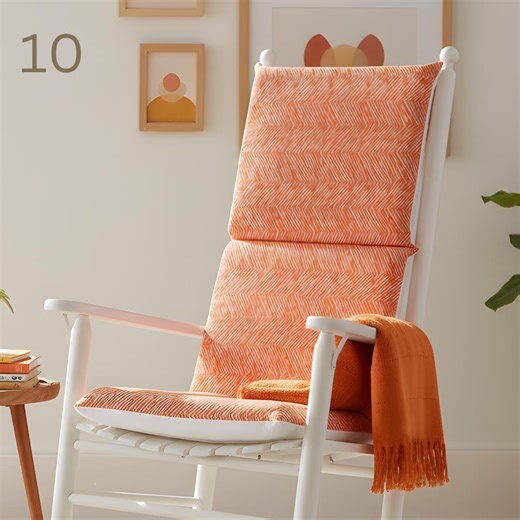 Chevron Rocking Chair Pad | Nursery Cushion Set | Zig Zag One Piece Seat & Back Cushion | Washable Cover | Choose Your Look - Etsy