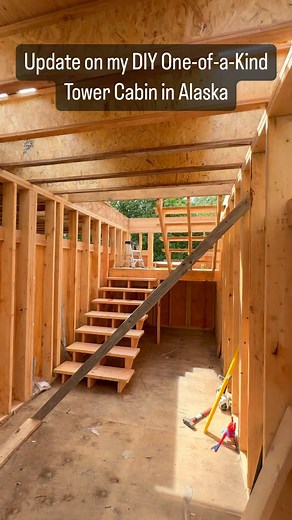 22K views · 13 reactions | A little update on my DIY crazy tower cabin. I’m building up here in Alaska… #homeideas #cabin #cabinideas #alaska #diy #floorplanideas #tower #modernhomes #ridgetopbuilders | Truck House Life | Facebook