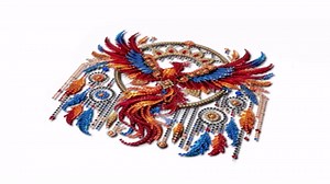 STGLCR Phoenix Diamond Art Hanging Kit for Adult,Special Shaped Rhinestone,DIY Acrylic 5D Diamond Art Painting Window Pendants Home Garden Wall Hanging Kits Hanging Ornament,Double Sided
