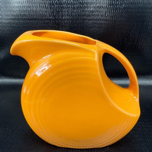 FIESTAWARE Large Pitcher Retired Tangerine Disk Homer Laughlin Made USA New - Etsy