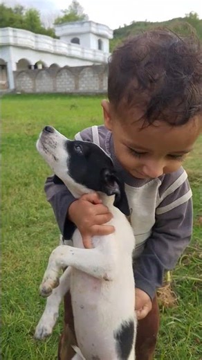 Cute Kid Holding Puppy 🐶❤️ | Pure Love Moment #CuteBaby #PuppyLove #CuteDog