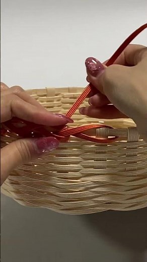 紙バンド クラフトバンド 縁かがり #クラフトバンド #紙バンド #編み方動画 #ハンドメイド #縁かがり