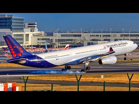 20 MINS LANDINGS & TAKEOFFS at BRU | 4K | Close Up Plane Spotting at Brussels Airport BRU (2022)