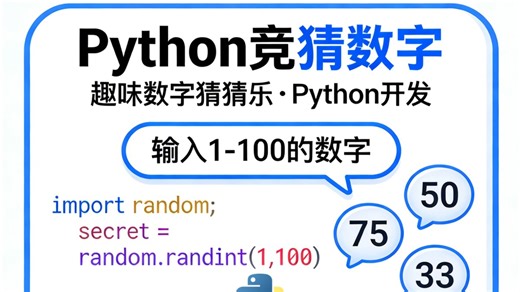【Python案例】用Python制作竞猜数字小程序，趣味数字猜猜乐，在学习的过程中得到乐趣，收获满满
