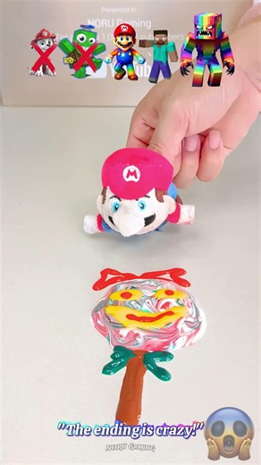 Who's going to clean up this paint mess! 🌈😈 #minecraft #mario