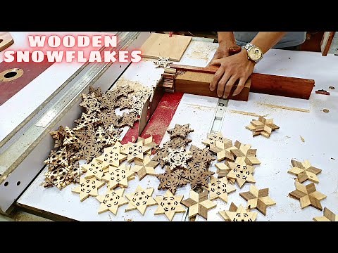 How To Make Wooden Christmas Snowflakes On A Table Saw - Easy, Cheap and Beautiful