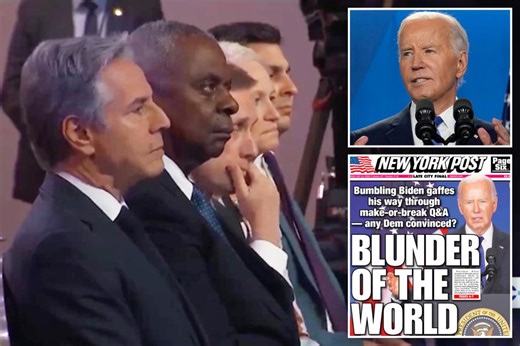 Biden officials struggle to hide their discomfort as prez calls Kamala ‘Vice President Trump’ at ‘big boy’ press conference