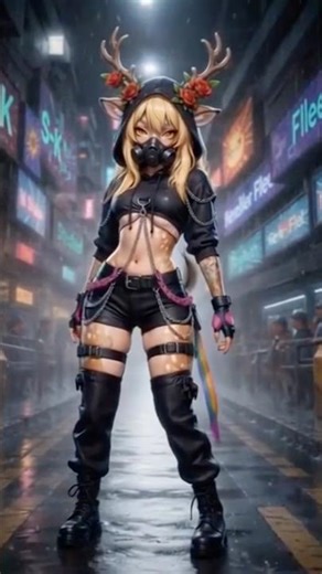 NEON DEER: STEP BACK 🦌✨ | Cyberpunk Music #Shorts