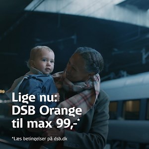 Tag revanche på julen med DSB Orange🎄 Køb din billet senest fire dage før afrejse og rejs for max 99,-* i hele landet. *læs betingelser på dsb.dk | DSB