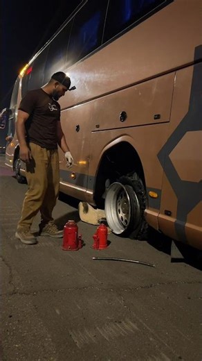 A Pilgrims’ Bus at Midnight. One Tire Explodes… The Second.
