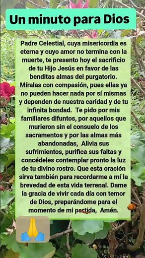 oracion por todas las almas benditas del purgatorio 🙏
