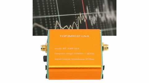 KIMISS Low Noise Amplifier, 0.1MHz‑6GHz Full Band Linear Amplifier Professional 20dB High Gain LNA RF Power Preamplifier Module