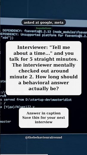 How long should a behavioral answer be? | interview tips
