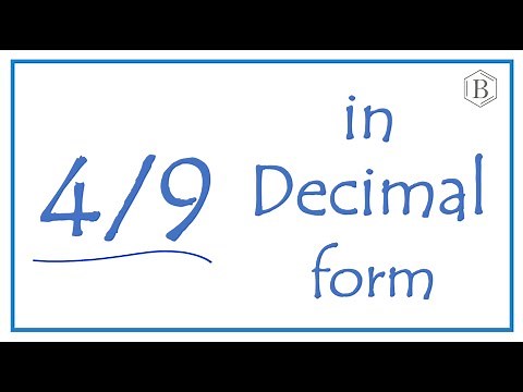 4/9 as a Decimal