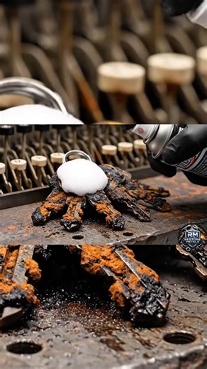 Restoration of Rusty Key's🔑 / #restoration #chemistry #metal #restore #rust #science #shorts