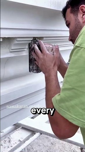 Perfect Wall Profile Shaping by Hand Concrete Molding Art