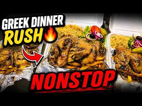 Nonstop Greek Chicken Dinner Rush 🔥 Fast Kitchen (POV)
