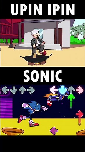 [FNF] Upin Ipin Vs Sonic Run