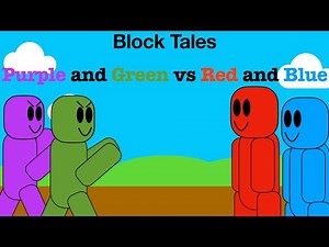 Green and Purple vs Red and Blue | Block Tales Animation