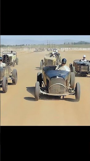Automobiles racing in Southern California, 1940s