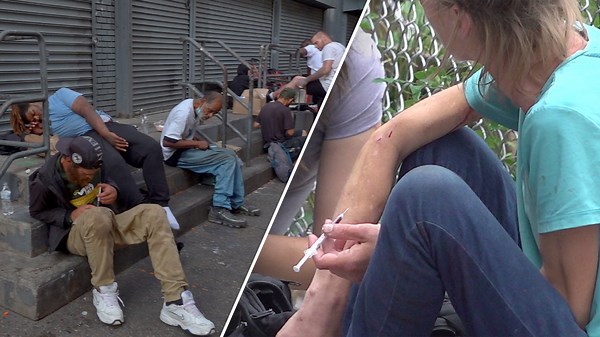 Drugs, defecation and despair: A walk down one of America's most lawless streets