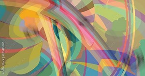 Retro busy 70s background animation. Groovy awesome 1970s art video. Minimalistic Vintage design scene. Old-fashioned color artwork.