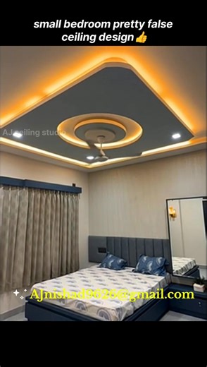 small bedroom pretty fall ceiling design 💡👍 #ajceilingstudio #shorts