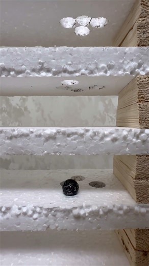 1000🌡️С Hot Iron Balls vs Thermocol😱#shorts #asmr #experiment