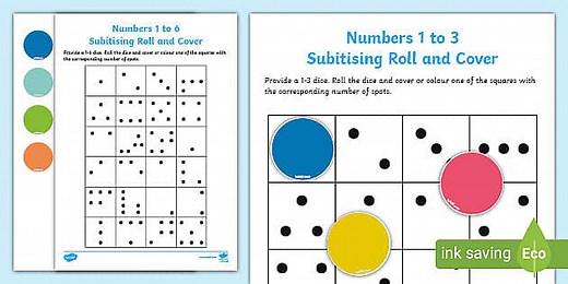 Subitising Roll and Cover Activity