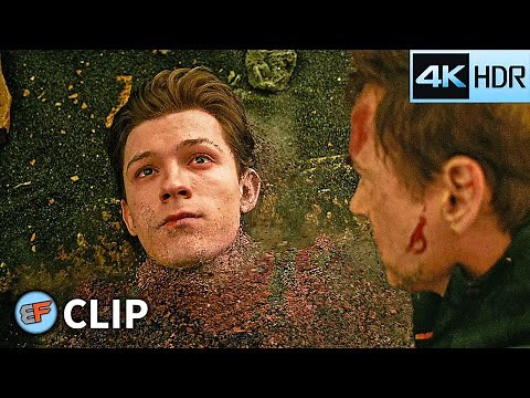 Spider-Man "I Don't Want To Go" - Ending Scene | Avengers Infinity War (2018) IMAX 4K HDR Movie Clip