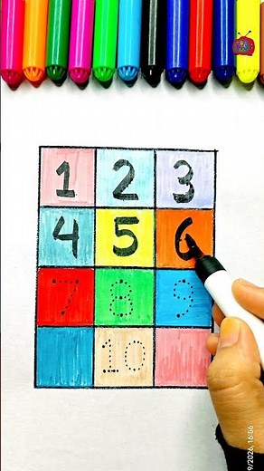 Number Song with Tracing | Learn Numbers 1 to 10 | Easy Writing for Kids 🎵✍️ #shorts