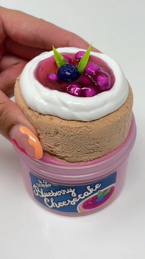 Blueberry Cheesecake🫐 new slime scented just like the name! next restock: July 2nd at 8pm CST #cheesecake #diy #satisfying #fyp