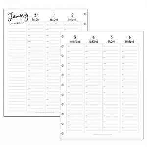 BetterNote 2026 HOURLY Calendar Refill for Disc Notebooks, Fits Discbound Levenger Circa, Happy Planner, InkWell Press, Staples Arc, TUL, Talia (Whimsy, 11-Disc, 8.5"x11")