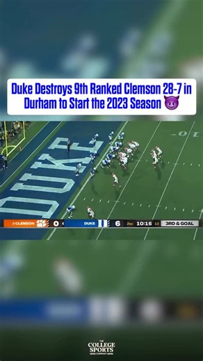 The College Sports Company on Instagram: "One of the BIGGEST wins in Duke football history! 🤯 Can the Blue Devils survive a trip to Death Valley Saturday and beat the Tigers once again? 😈"